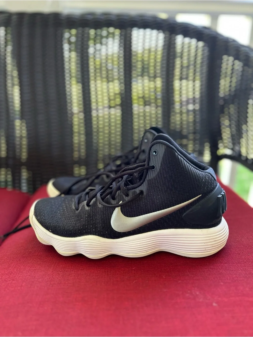 Nike Women’s Black and White High-Top Basketball Shoes